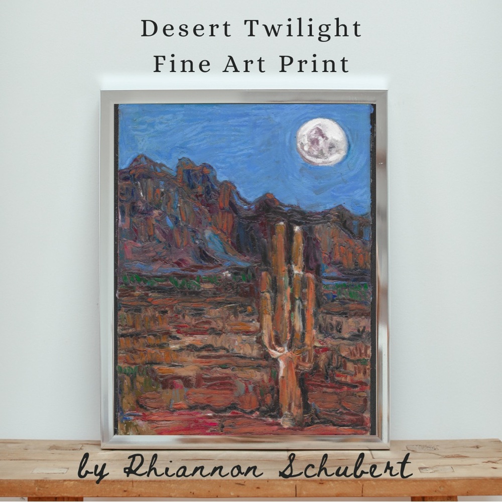 Desert Twilight Fine Art Print, Unframed